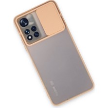 Bezos Note 11 Pro Plus 5g Kılıf Palm Buzlu Kamera Sürgülü Silikon - Pembe