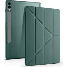 Bezos Galaxy X510 Tab S9 Fe 11 Kılıf Kalemlikli Mars Tablet Kılıfı - Koyu Yeşil
