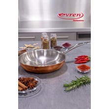 EVREN MUTFAK 30 cm Katmanlı Multi Metal Bakır Tava 2 mm Içi Çelik