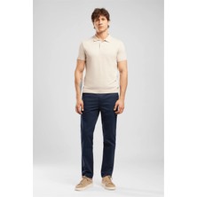 Lee Cooper New Chıno 2 Erkek Slim Straight Fit Pamuklu Pantolon Mavi