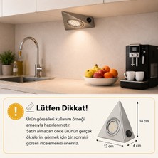 Sekatech Üçgen LED Tezgah Altı Aydınlatma Anahtarlı Inox Kasa 3000K Mutfak Dolap Altı Işık
