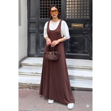 Bejna Kadın T-Shirt Detaylı Modal Dokulu Çift Parça Elbise