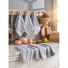 Papillon Beyaz Renk Mutfak Havlusu Seti 6 Parça 30 x 55 Yumuşak Dokulu Emici Kurulama Bezi