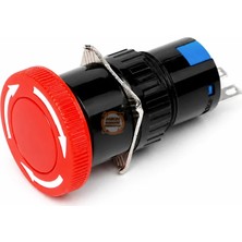 Meon Robotik Otomasyon Acil Stop Butonu 16MM 1no/1nc SY-11TS Bas-Çevir – 3 Pin
