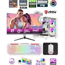Xaser Sword Cube X55 Ryzen 7 5700X 32GB Ram 1tb M.2 Nvme SSD 8gb RTX5060 Sıvı Soğutmalı 27" 300Hz Oyuncu Tavsiye Sistem