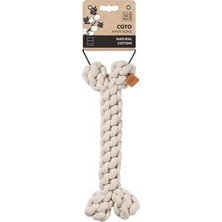 Bezos Örgü Kemik Köpek Oyuncağı Beyaz 30 cm