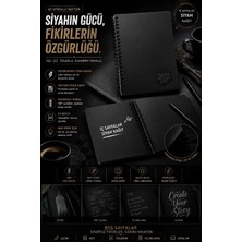 Siyah Defter ve Beyaz Jel Kalem Seti B4