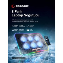 Rampage S48 Freez 15.6 inç Uyumlu Notebook Soğutucu Stand Siyah 6 Fan ile Ergonomik Tasarım