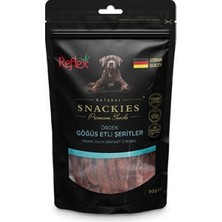 Bezos Snackies Natural Ördek Göğüs Etli Şerit Tahılsız Köpek Ödül Maması 90 gr