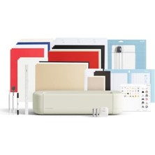 Die Grup Cricut Explore® 5 Essential Bundle + Dijital Içerik, Boz Kahverengi | 65 Proje Için Sarf Malzemeleri + Bonus Dijital Içerik - 100'DEN Fazla Malzemeyle Çalışır - Şık, Basitleştirilmiş Tasarım