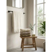 Papillon Lüks Yumuşak Dokulu El Havlusu Kahve Tonları 4'lü Set 50X90 cm