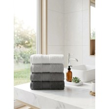 Papillon Lüks Yumuşak Dokulu El Havlusu Gri Tonlar 4'lü Set 50X90 cm