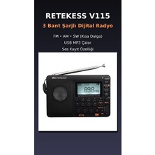 Solvéra Taşınabilir Dijital Radyo ve Ses Kayıt Özellikli Model Alarm Saatli Radyo