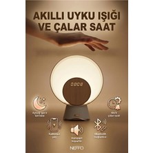 Orvessa Ay Işığı ve Kablosuz Şarjlı Çok Fonksiyonlu Gece Lambası Alarm Saatli Radyo