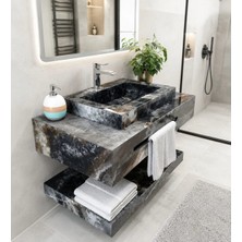 Akay Dizayn Porselen Banyo Lavabosu - Siyah L05