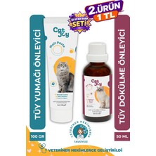 Catjoy Süper 2'li Paket Anti Hairball Malt Macun 100 gr ve B Plus Kedi Tüy Damlası 50 ml