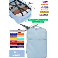 Jet Turtle Seyahat Sırt Çantası 40CM 40X25X15 cm Pegasus, Wizz Air, Ryanair, El Valizi Koltuk Altı Valizi