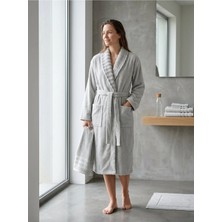 Papillon Premium Şalyaka Bornoz ve 50X90 Baş Havlusu Seti Pamuklu Unisex