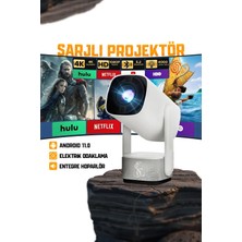Belirtilmemiş Şarjlı, Taşınabilir 4K Projektör