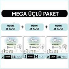 Sleepy Bio Natural Premium Plus Hijyenik Ped Mega Paket Uzun 36X3 Adet