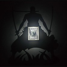 Solvéra One Piece Zoro Gölge Lambası, Dekoratif ve Hediye Seçeneği Masa ve Gece Lambası