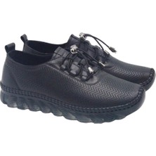 Venüs Deri Kadın Sneakers Ayakkabı Siyah 25401003Y