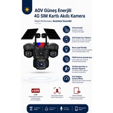 Invicta  4Lensli SIM+ E-SIM Çalışan Güneş Enerjili Akıllı Kamera,IP66, 512GB SD Kart Destekli,Wi-Fi ve Elektriğe İhtiyaç Yok