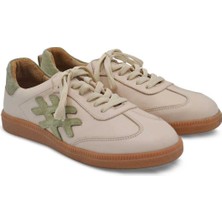 Venüs Deri Kadın Sneakers Ayakkabı Bej-Scarpion 2609901Y