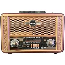 Orvessa Taşınabilir Ahşap Bluetooth Hoparlör ve Radyo - Retro ve Otantik Tasarım Alarm Saatli Radyo