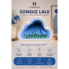 Orvessa Sonsuz Lale Efektli LED Gece Lambasıyla Huzurlu Anlar Masa ve Gece Lambası