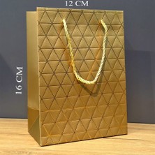 Aesco Mini Boy Gold Karton Hediye Çantası