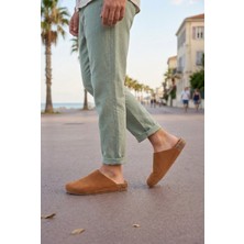 Ebrus Trend JET0556 Ravn Bağcıksız Hakiki Süet Erkek Günlük Mantar Taban Loafer Klasik Ayakkabı HDMT - Taba