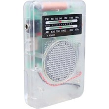 Orvessa Şeffaf Analog Radyo ve Alarm Fonksiyonlu, 88-108 Fm Frekans Aralığında Kull