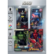 Kinku Süper 4'lü  Kaptan Amerika Batman Hulk Spiderman Süper Kahraman
