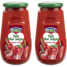 Burcu Tatlı Biber Salçası 600 gr Cam 2 Li