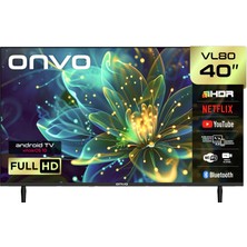 Onvo 40VL80F2FA 40'' 102 Ekran Uydu Alıcılı Full HD WhaleOS LED TV