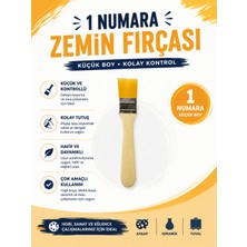 Zemin Fırçası, Yağlı Boya Seramik Ahşap Için Düz Kalın Resim Fırçası 1 Numara