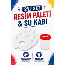 O&S Resim Paleti, Su Fırça Kabı, Resim Seti, Boya Paleti Palet Balet Resim Fırça Kap