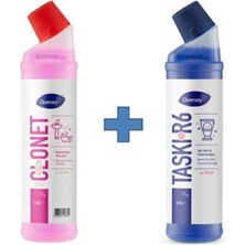 Diversey Taski Clonet Extra Banyo Temizleyici ve Kireç Çözücü Diversey Taskı R6 Wc Ağır Kirler Için Tuvalet Temizleyici 2'li  750 ml