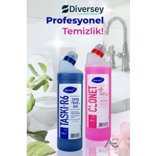 Diversey Taski Clonet Extra Banyo Temizleyici ve Kireç Çözücü Diversey Taskı R6 Wc Ağır Kirler Için Tuvalet Temizleyici 2'li  750 ml