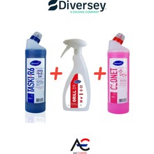 Diversey Yağ Sökücü  Wc Temizleyici  Banyo Temizleyici 3 x 750 ml