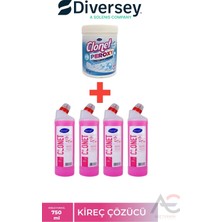 Diversey 5'li Temizlik Paketi 4 Adet Extra Banyo Temizleyici + 1 Adet Beyazlar Için Leke Çıkarıcı