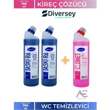 Diversey 2 Adet Room Care R6 750 ml ve Taski Clonet Extra 750 ml Klozet Temizlik Ürünü Ferah Koku