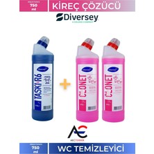 Diversey Taski Clonet Extra Kireç ve Banyo Temizleyici  Taski R6 Wc Tuvalet Temizleyici