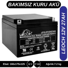 LEOCH 12V 27AH KURU TİP AKÜ