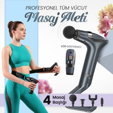 Ensiga Şarjlı Tüm Vucut Masaj Tabancası Yeni Nesil Profesyonel LCD Göstergeli Çok Fonksiyon Fıtness Masajı