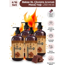 Rekze Yenilebilir Çikolata Kokulu Büyük Boy Masaj Yağı 4 Adet x 250 ml