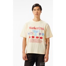 The Market Usa 1990 Unisex Krem T-Shirt