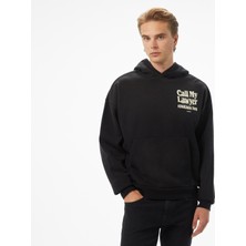 The Market 'call My Lawyer' Erkek Siyah Sweatshirt