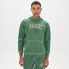 Market Triple Stitch Pullover Erkek Yeşil Hoodie